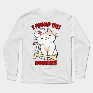 Funny Persian Cat tells a lame joke Long Sleeve T-Shirt